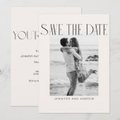 Eenvoudig Elegant Sla de datum Kaart op (Voorkant / Achterkant)