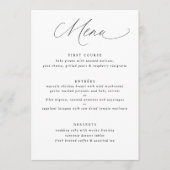 Eenvoudig Elegant Soft Calligraphy Wedding Menu (Voorkant)
