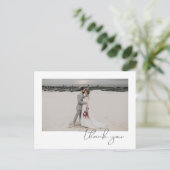 Eenvoudig Elegant Sophisticated Minimal Photo Wedd Aankondigingskaart (Staand voorkant)