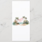 Eenvoudig Elegant Strand Bruiloft Menu (Achterkant)