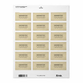 Eenvoudig Elegant TeXture Beige Label (Full Sheet)