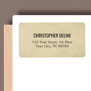 Eenvoudig Elegant TeXture Beige Label