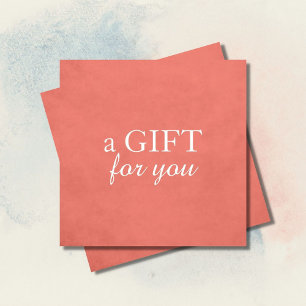 Eenvoudig elegant textuur Roos Beauty GiftCertific Vierkante Visitekaartjes