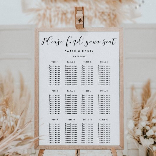 Eenvoudig elegant trouwzitje poster