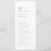 Eenvoudig Elegant Typografie Modern Wedding Menu (Voorkant)