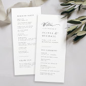 Eenvoudig Elegant Typografie Modern Wedding Programma