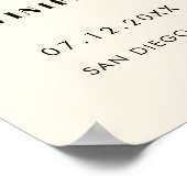 Eenvoudig elegant We zijn verloofd Verlovingsfeest Poster (Hoek)