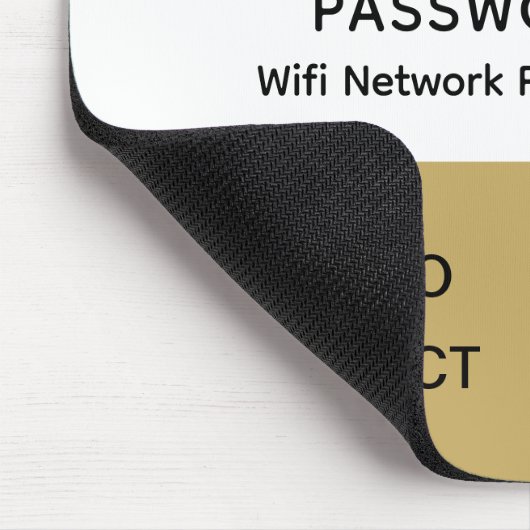 Eenvoudig elegant WiFi QR-codenetwerkwachtwoord Muismat (Hoek)