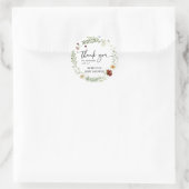 Eenvoudig Elegant Wildflower Baby shower Dank u we Ronde Sticker (Tas)