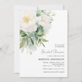 Eenvoudig Elegant Wit Bloemen Vrijgezellenfeest Kaart