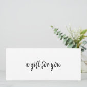 Eenvoudig Elegant Zakelijk Cadeaubon (Staand voorkant)