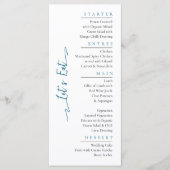 Eenvoudig Elegant Zwart Modern Trouwmenu Flat Menu (Voorkant)