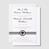 Eenvoudig Elegant Zwart Script Modern Afstuderen Vellum Uitnodigingen (Offset)