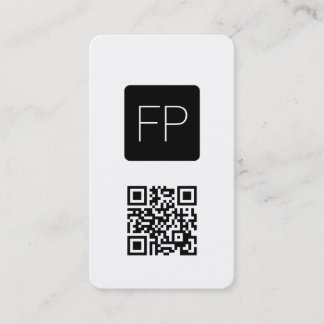 Eenvoudig Elegant Zwart-wit Consultant Monogram Visitekaartje