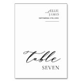 Eenvoudig elegant zwart-wit huwelijk kaart (Voorkant)