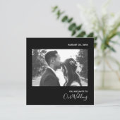 Eenvoudig elegant zwart-wit kaart (Staand voorkant)