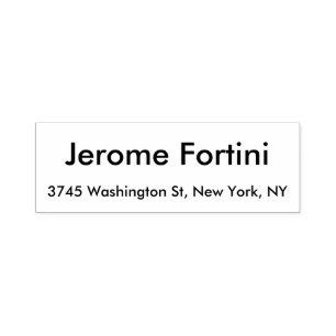 Eenvoudig Elegant Zwart & Wit Minimalistisch Zelfinktende Stempel