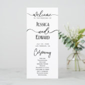 Eenvoudig Elegant Zwart Wit Modern Minimaal Script Programma (Staand voorkant)