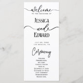 Eenvoudig Elegant Zwart Wit Modern Minimaal Script Programma (Voorkant)