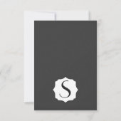 Eenvoudig elegant zwart-wit ontwerp kaart (Achterkant)