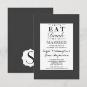 Eenvoudig elegant zwart-wit ontwerp kaart (Voorkant / Achterkant)