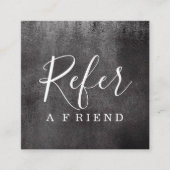 Eenvoudig Elegant Zwart-Wit Referral Chalkboard (Voorkant)