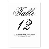 Eenvoudig Elegant Zwart & Wit Script Bruiloft Kaart (Voorkant)