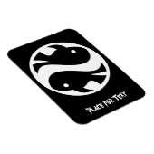 Eenvoudig elegant zwart-witteblad magneet (Rechterzijde)