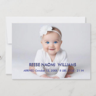 Eenvoudig Elegante Baby Meisje Foto Collage Geboor Aankondiging