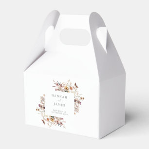Eenvoudig elegante botanische bruiloft bedankdoosjes