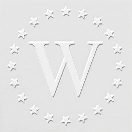 Eenvoudig Elegante Sterframe Enkele Initiaal Monog