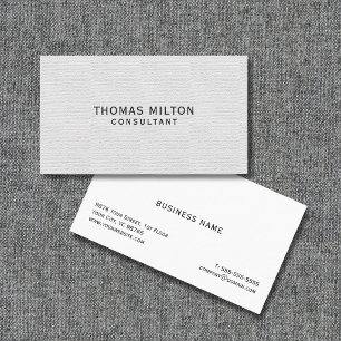 Eenvoudig Elegante Textuur Consultant Visitekaartje