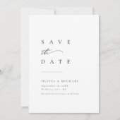Eenvoudig elegante Typografie Modern sparen de Dat Save The Date (Voorkant)