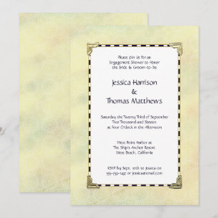 Eenvoudig elegante Verloving Shower of Party Kaart