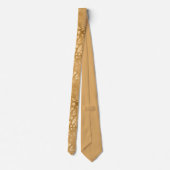 Eenvoudig elegantie Gold Foliage Pattern Stijlvol Stropdas (Achterkant)