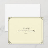Eenvoudig elegantie-sympathie Dank je kaarten (Voorkant / Achterkant)