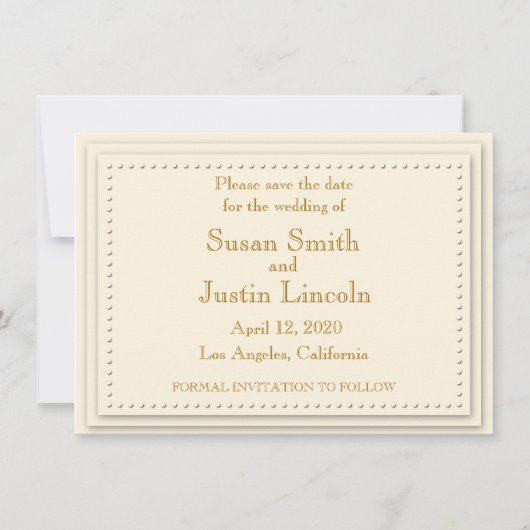 Eenvoudig elegantiecluster slaat de datumkaart op save the date (Voorkant)