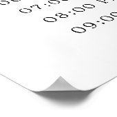 Eenvoudig Elege Schrift Huwelijks Tijdslijn Bord Poster (Hoek)