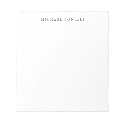 Eenvoudig Elegeant Modern  Notitieblok (Voorkant)