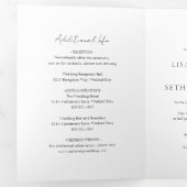 Eenvoudig Elegeant Schrift Minimalistisch Klassiek Drieluik Uitnodiging (Binnenzijde eerst)