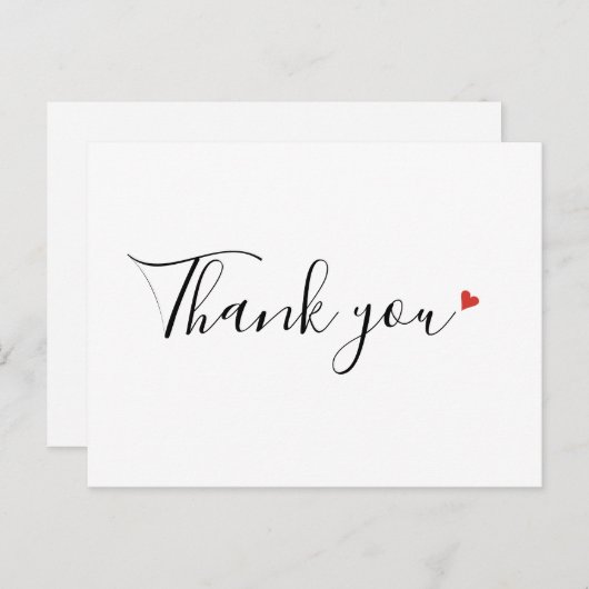 Eenvoudig Ellegant Script Bedankt voor uw Zakelijk Briefkaart (Voorkant / Achterkant)