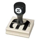 Eenvoudig, ellephant, modern 	rubberstempel (Stempel)