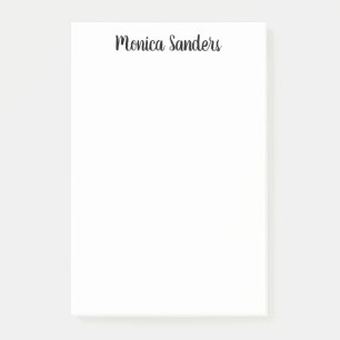 Eenvoudig eminine Girly Modern Chic Black script Post-it® Notes