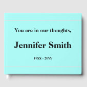 Eenvoudig en conservatief cursief gastenboek (Voorkant)