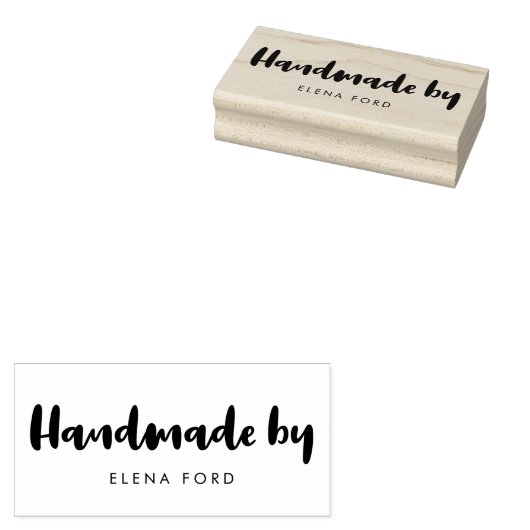 Eenvoudig en eenvoudig modern script verwerkt door 	rubberstempel (Gestempeld)