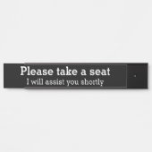 Eenvoudig en eenvoudig: "Plaats alstublieft plaats Deurbordje (Voorkant)