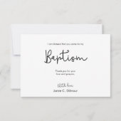 Eenvoudig en elegant Baptisme-Baby, bedankt voor j (Achterkant)