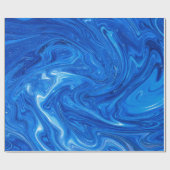 Eenvoudig en elegant blauw Abstract kunstwerk | Cadeaupapier (Vlak)