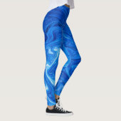 Eenvoudig en elegant blauw Abstract kunstwerk | Leggings (Rechts)