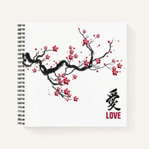 Eenvoudig en elegant Cherry Blossom Love Guestbook Notitieboek